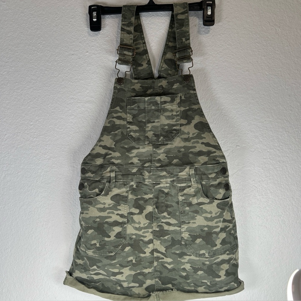 Camo skater overalls skirt mini women’s Jr 14 adjustable straps